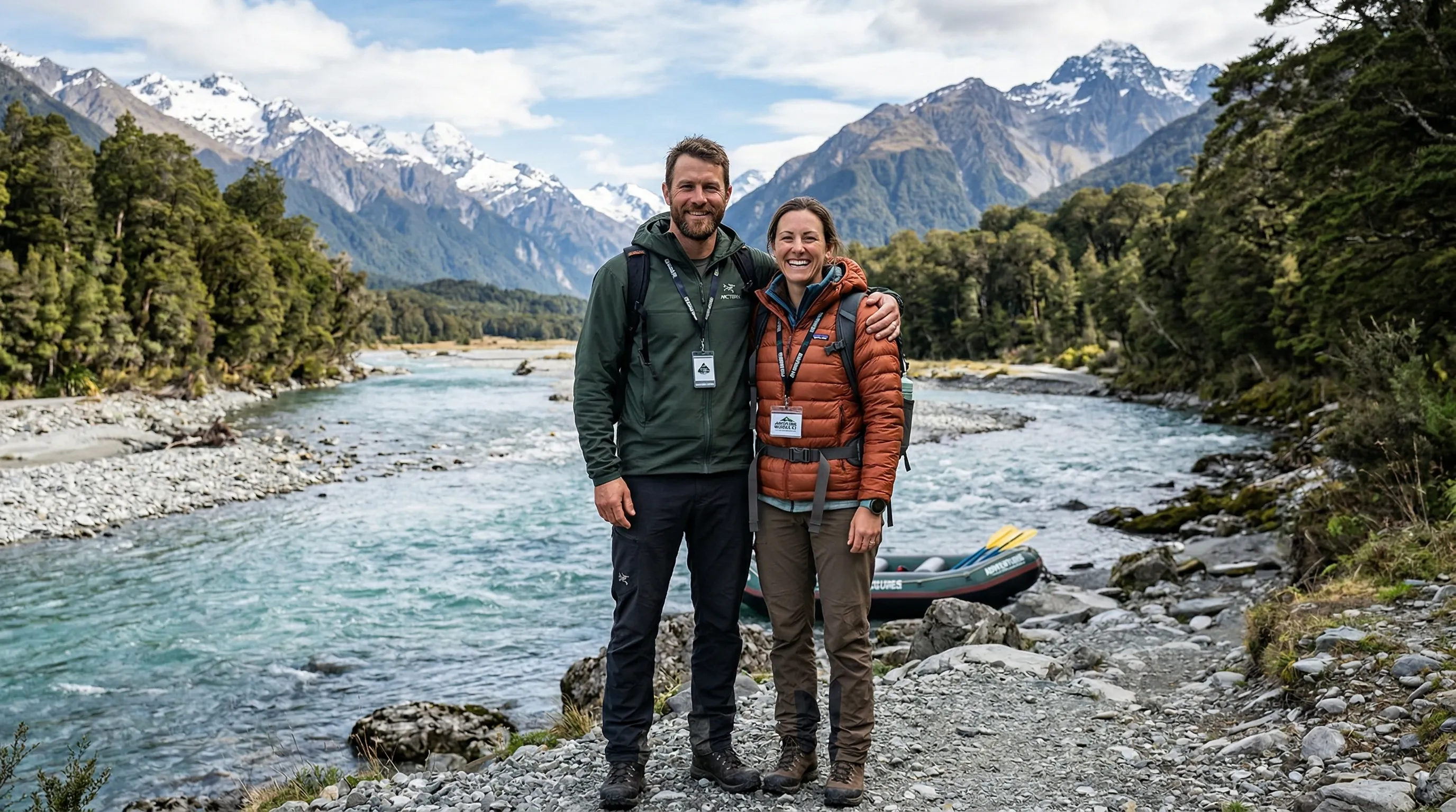 Aroha & Ben, founders of Summit & River