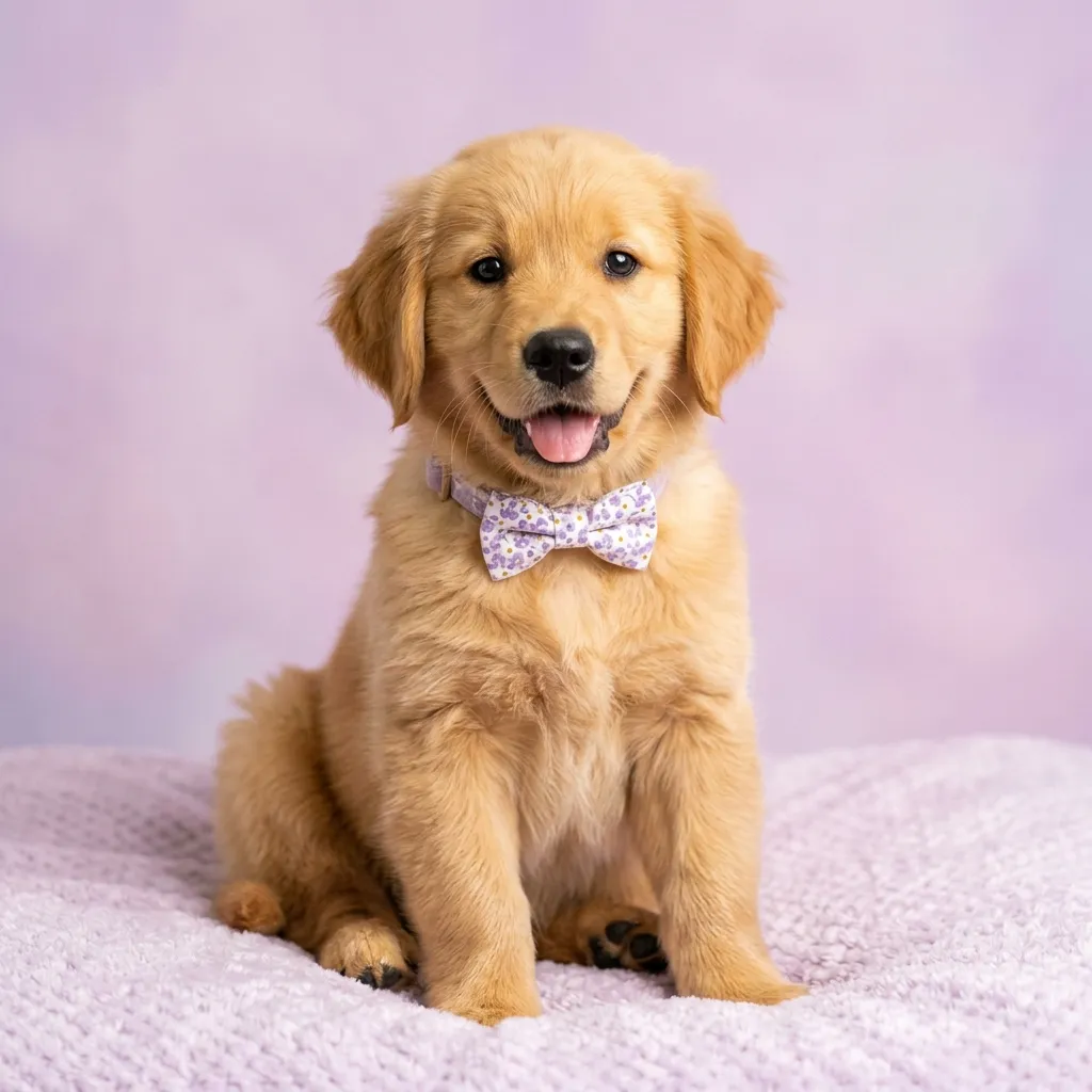 Freshly groomed golden retriever